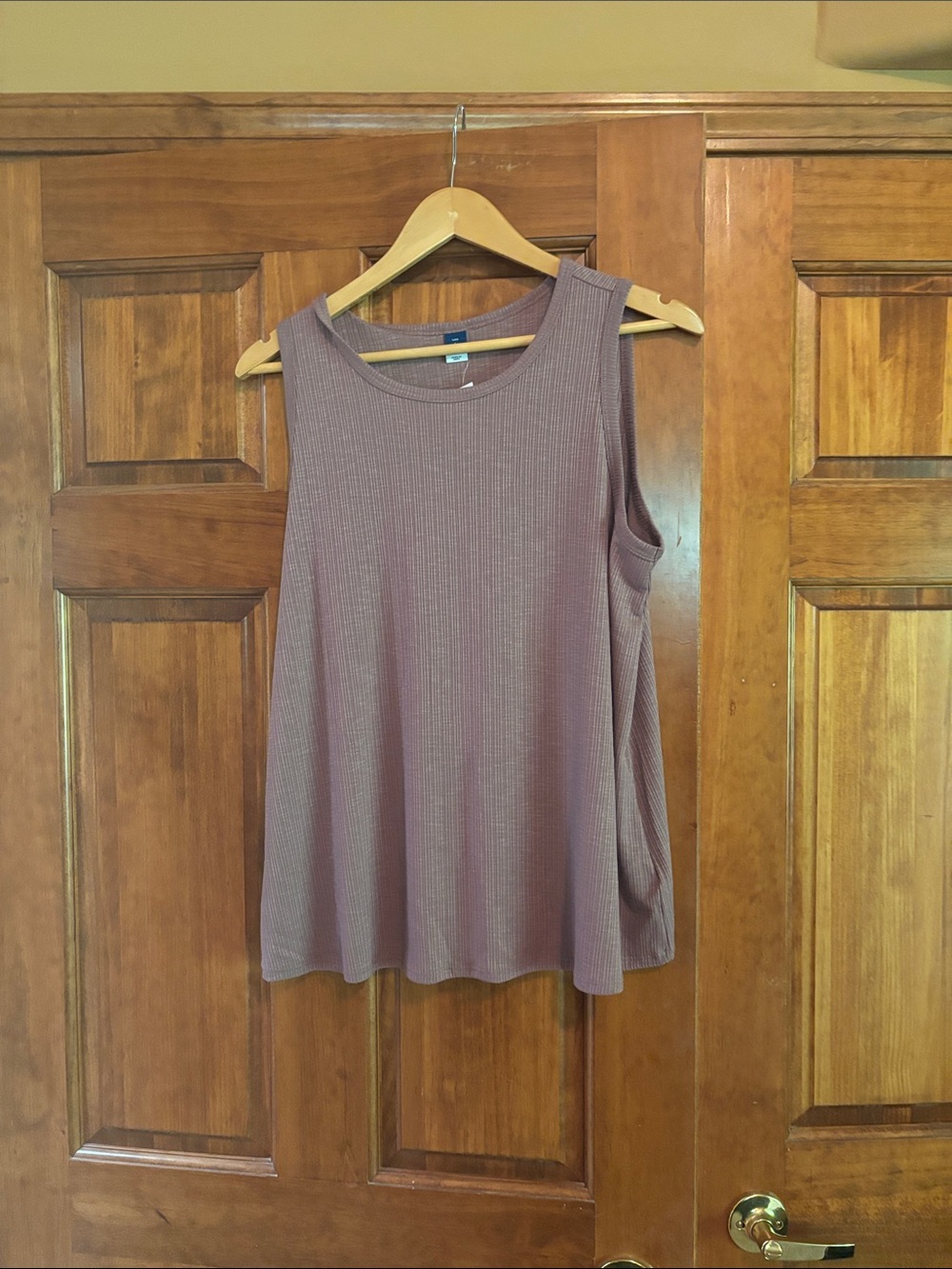 Old Navy Dusty Mauve Ribbed Swing Tank